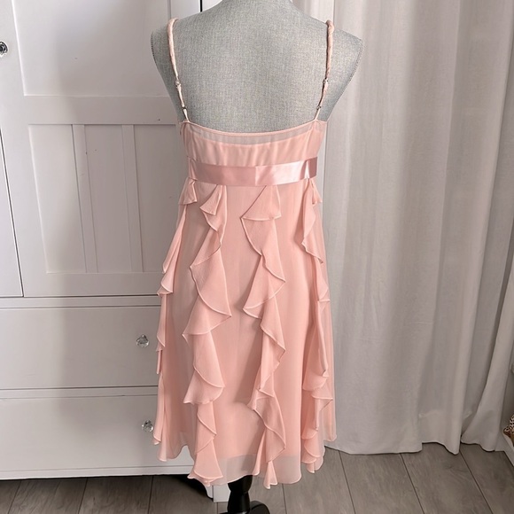 BCBGMaxAzria 100% Silk Dress Antique Blush - Picture 7 of 12